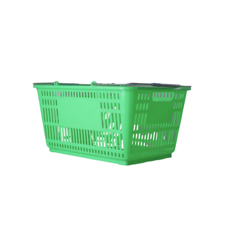 Green Basket with Metal Handle 4