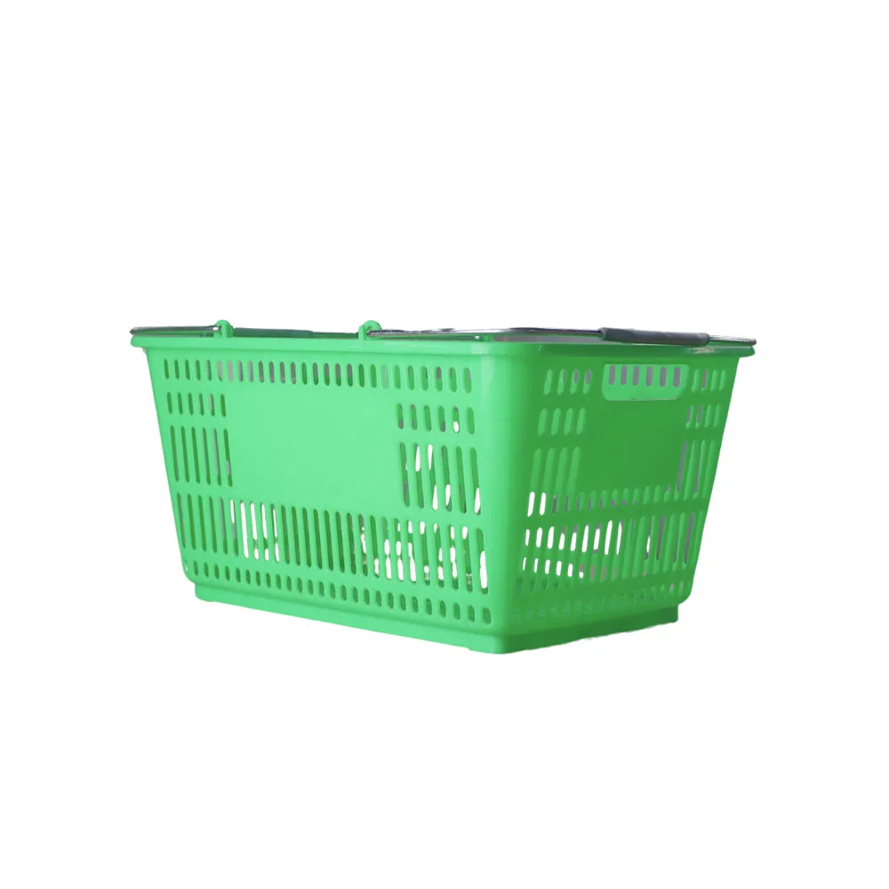 Green Basket with Metal Handle - Image 5
